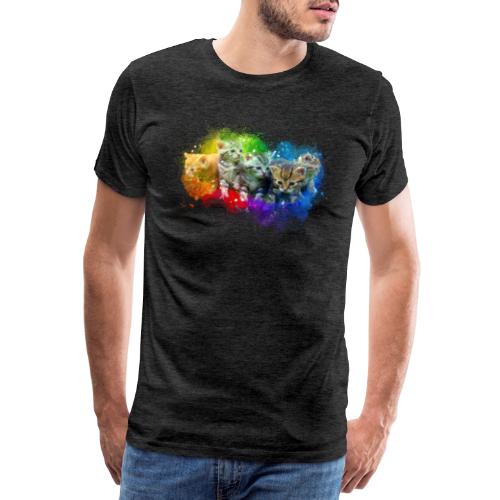 Chatons peinture arc-en-ciel -by- Wyll Fryd - T-shirt Premium Homme