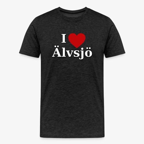 I love Älvsjö - Premium-T-shirt herr