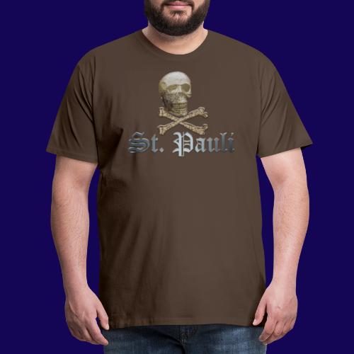 St. Pauli (Hamburg) Piraten Symbol mit Schädel - Männer Premium T-Shirt