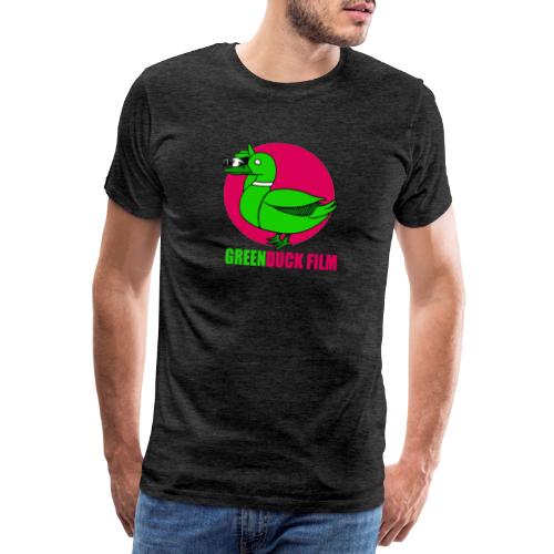 Greenduck Film dark pink Sun Logo - Herre premium T-shirt