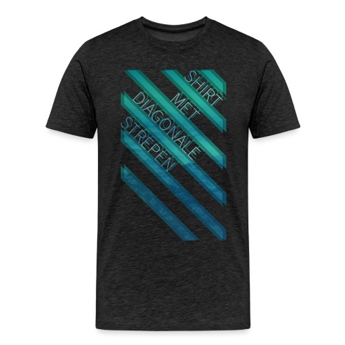 Diagonale strepen - Mannen Premium T-shirt