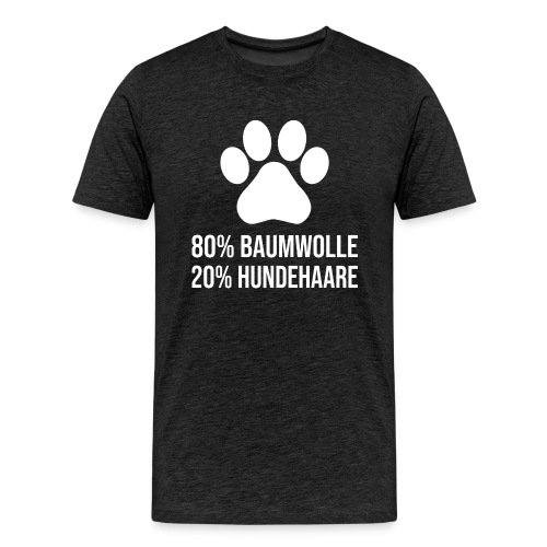 Baumwolle Hundehaare Lustiger Hunde Spruch - Männer Premium T-Shirt
