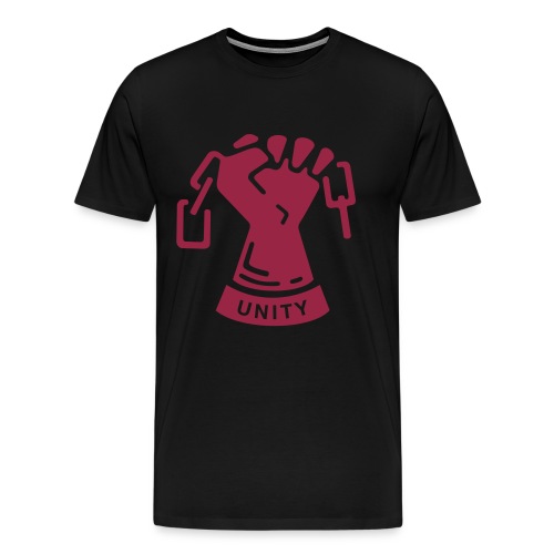 retro badge fist only unity - Men's Premium T-Shirt