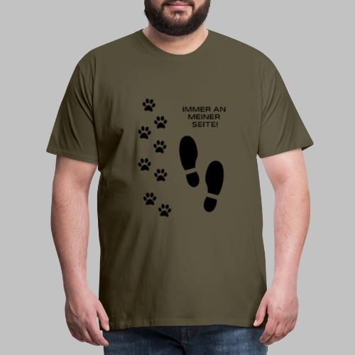 Immer an meiner Seite - Hundemotiv - Hundepfoten - Männer Premium T-Shirt