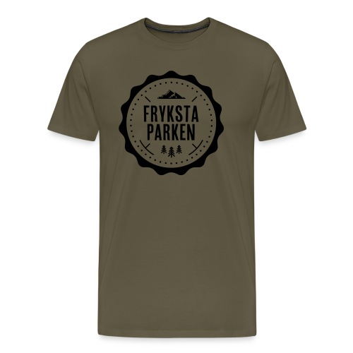 Frykstaparken logo vit - Premium-T-shirt herr