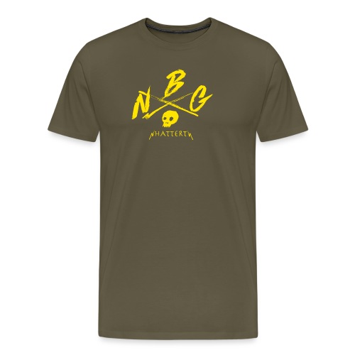 Skull Yellow png - Männer Premium T-Shirt