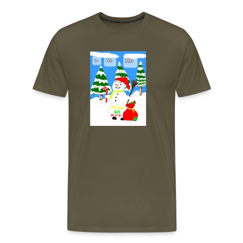Weihnachts- Motiv Ho Ho Ho Schneemann - Männer Premium T-Shirt