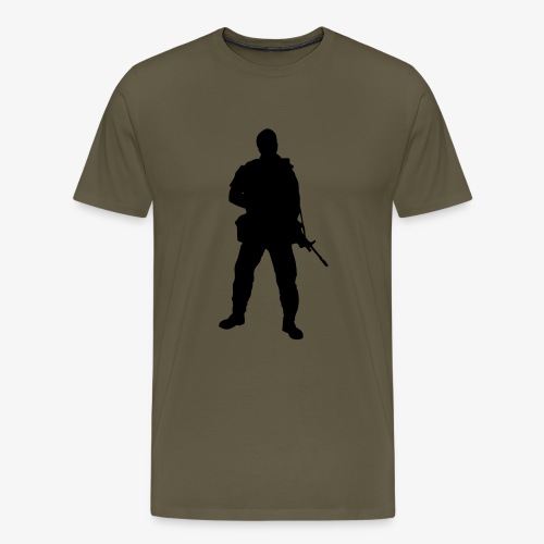 Swedish soldier + SWE Flag - Premium-T-shirt herr