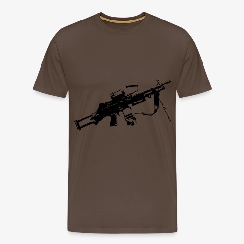 FN Minimi Para machine gun M249 SAW Kulspruta 90 - Premium-T-shirt herr