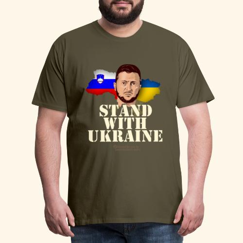 Slowenien Stand with Ukraine - Männer Premium T-Shirt
