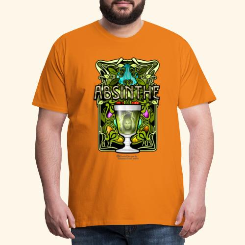 AbsintheT-Shirt Design Tiffanyglas Grüne Fee - Männer Premium T-Shirt