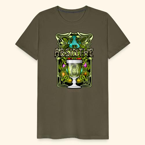 Absinthe T-Shirt Design Tiffanyglas Grüne Fee - Männer Premium T-Shirt