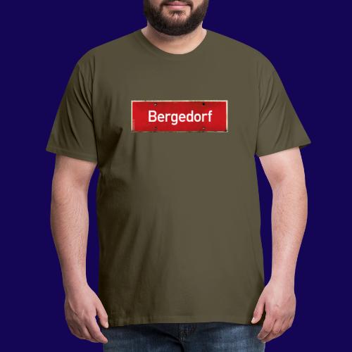 Mein Hamburg- Bergedorf, mein Kiez: Das Ortsschild - Männer Premium T-Shirt