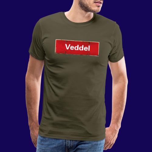Hamburg Veddel rotes Ortsschild antik - Männer Premium T-Shirt