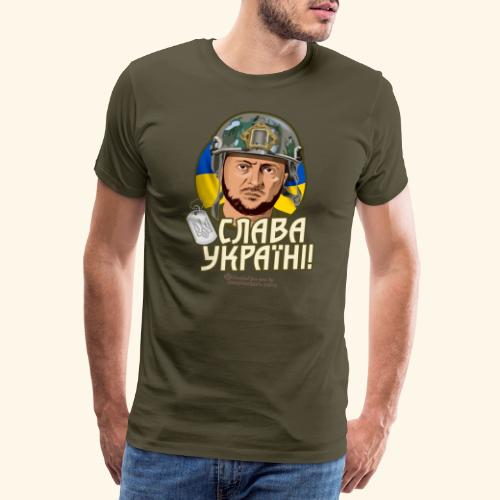 Slawa Ukrajini - Männer Premium T-Shirt