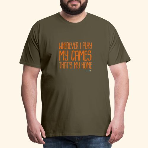 Where I Play with Logo Orange - Premium-T-shirt herr