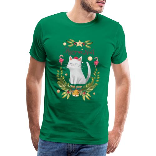 Miayoux Noël - Pull moche de Noël avec chat - T-shirt Premium Homme