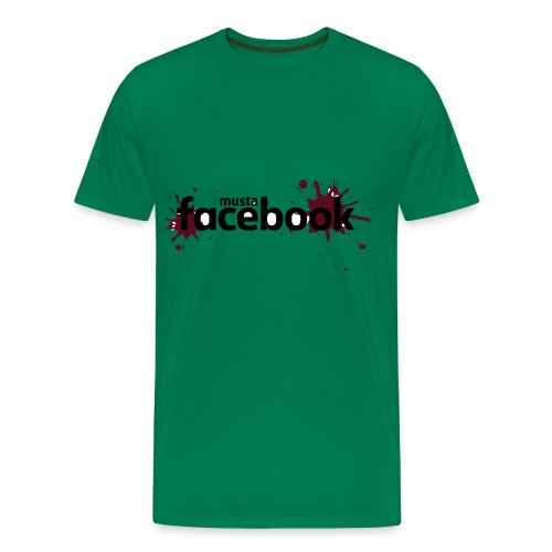Musta Facebook -t-paita - Miesten premium t-paita