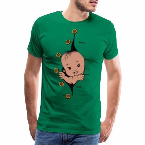 Design 1 baby without smile buttons left - T-shirt Premium Homme