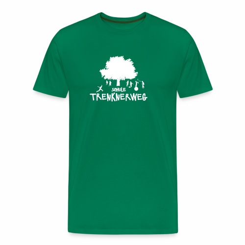 Weißes Logo: nur für grüne Textilien! - Männer Premium T-Shirt