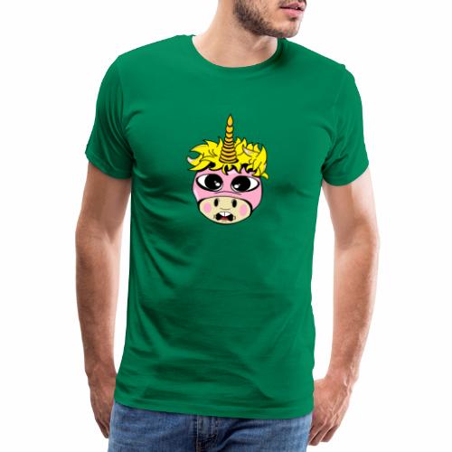 Tête de licorne fille - T-shirt Premium Homme
