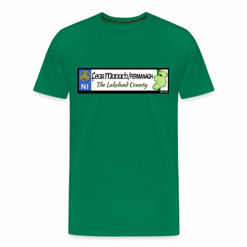 FERMANAGH, NORTHERN IRELAND licence plate tags eu - Men's Premium T-Shirt