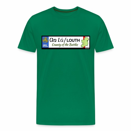 CO. LOUTH, IRELAND: licence plate tag style decal - Männer Premium T-Shirt