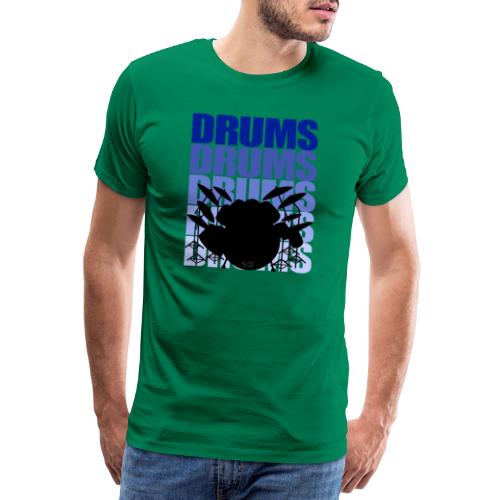 Drums blue - Männer Premium T-Shirt