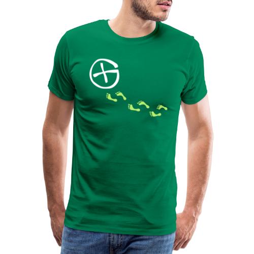 opencaching logo & footprints / 3 colors - Männer Premium T-Shirt