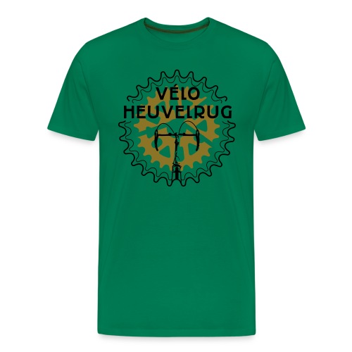 logo Velo Heuvelrug olijfgroen/zwart - Mannen Premium T-shirt