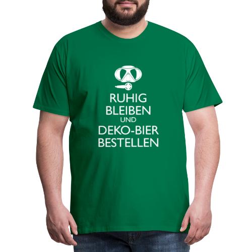 Ruhig bleiben und Deko-Bier bestellen Umhängetasc - Männer Premium T-Shirt