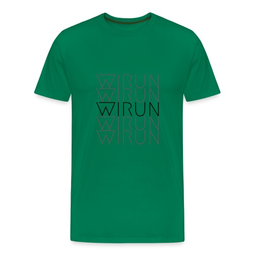 WIRUN Rotterdam black logo - Mannen Premium T-shirt