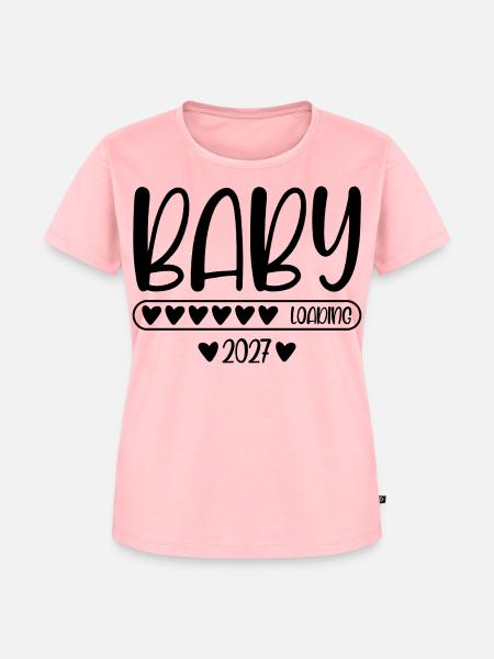 Baby 2027 loading - Frauen Premium Bio T-Shirt - Rosa