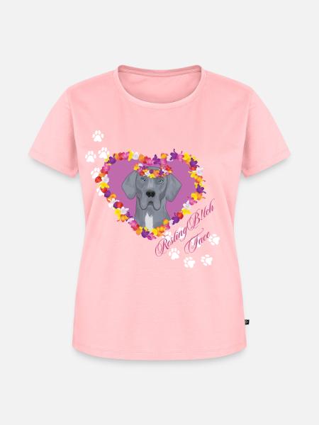 Ruhende Dogge - Frauen Premium Bio T-Shirt - Rosa