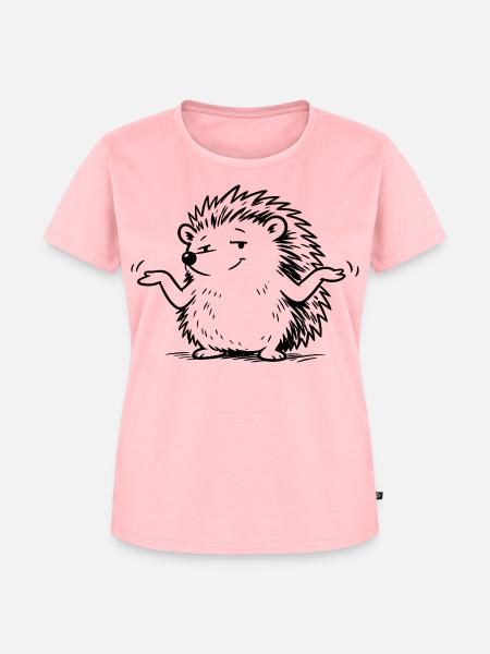 Igel Schulterzucken Geste - Frauen Premium Bio T-Shirt - Rosa