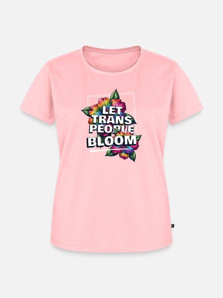 Trans Pride Bloom - Frauen Premium Bio T-Shirt - Rosa