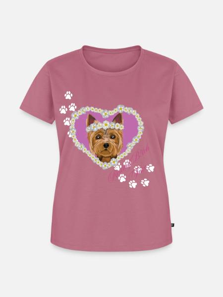 Ruhender Tch-Face Yorksire Terrier - Frauen Premium Bio T-Shirt - Mauve