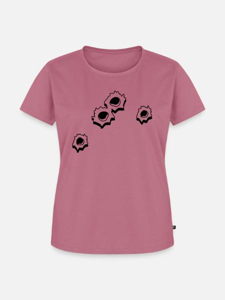 Loch Löcher einschüsse - Frauen Premium Bio T-Shirt - Mauve