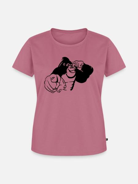 Gorilla vogel zeigen - Frauen Premium Bio T-Shirt - Mauve