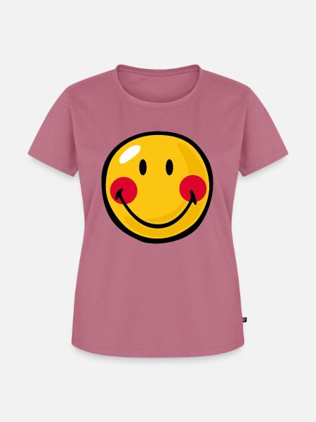 Smiley Blushed - Frauen Premium Bio T-Shirt - Mauve
