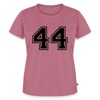 44 - Frauen Premium Bio T-Shirt - Mauve - Vorne - Selfina (174cm)
