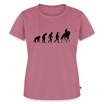 Cavalier de dressage Evolution - T-shirt Premium bio Femme - mauve - Devant - Selfina (174cm)