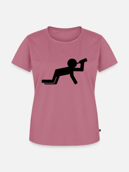 Saufen krabbeln - Frauen Premium Bio T-Shirt - Mauve