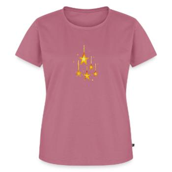 Sterne Sterne - Frauen Premium Bio T-Shirt - Mauve - Vorne - Selfina (174cm)