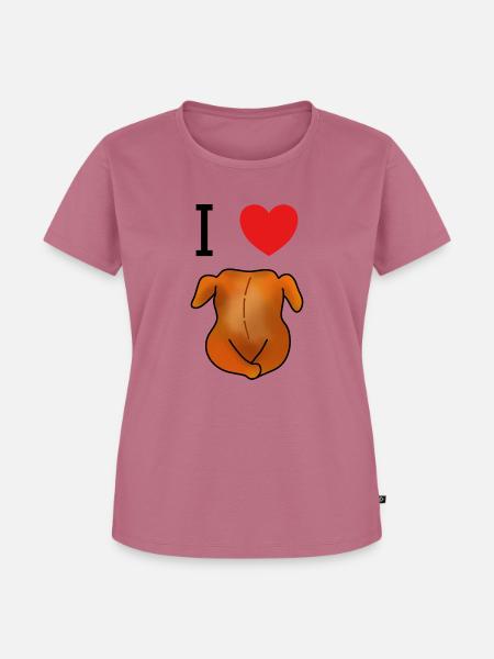 brathähnchen liebe für Brathähnchen Fans - Frauen Premium Bio T-Shirt - Mauve