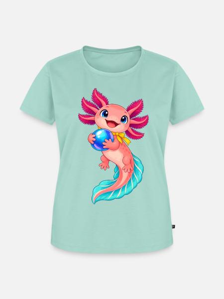 Kawaii Meerjungfrau mit Ball - Frauen Premium Bio T-Shirt - Mint
