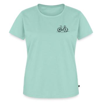 Fahrrad Linie - Frauen Premium Bio T-Shirt - Mint  - Vorne - AI Model Female 172 dark (172cm)