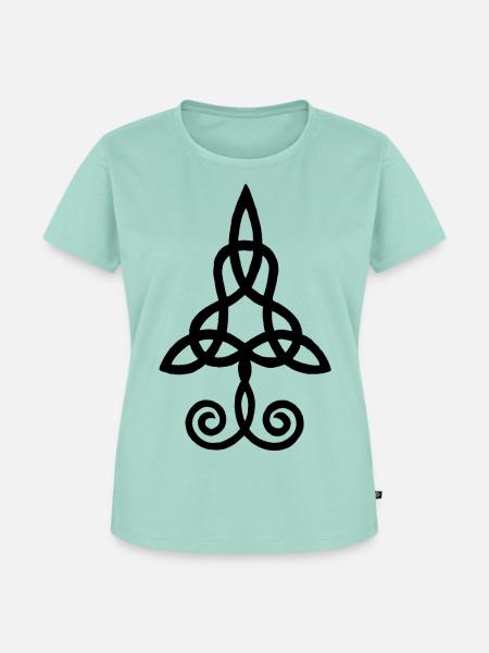 Baum und Natur (Schwarz) - Frauen Premium Bio T-Shirt - Mint