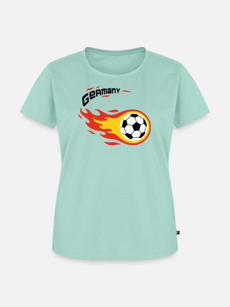 Fußball Fanshirt Deutschland Germany Komet - Frauen Premium Bio T-Shirt - Mint
