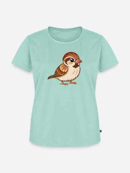Glücklicher Baby-Spatz - Frauen Premium Bio T-Shirt - Mint 